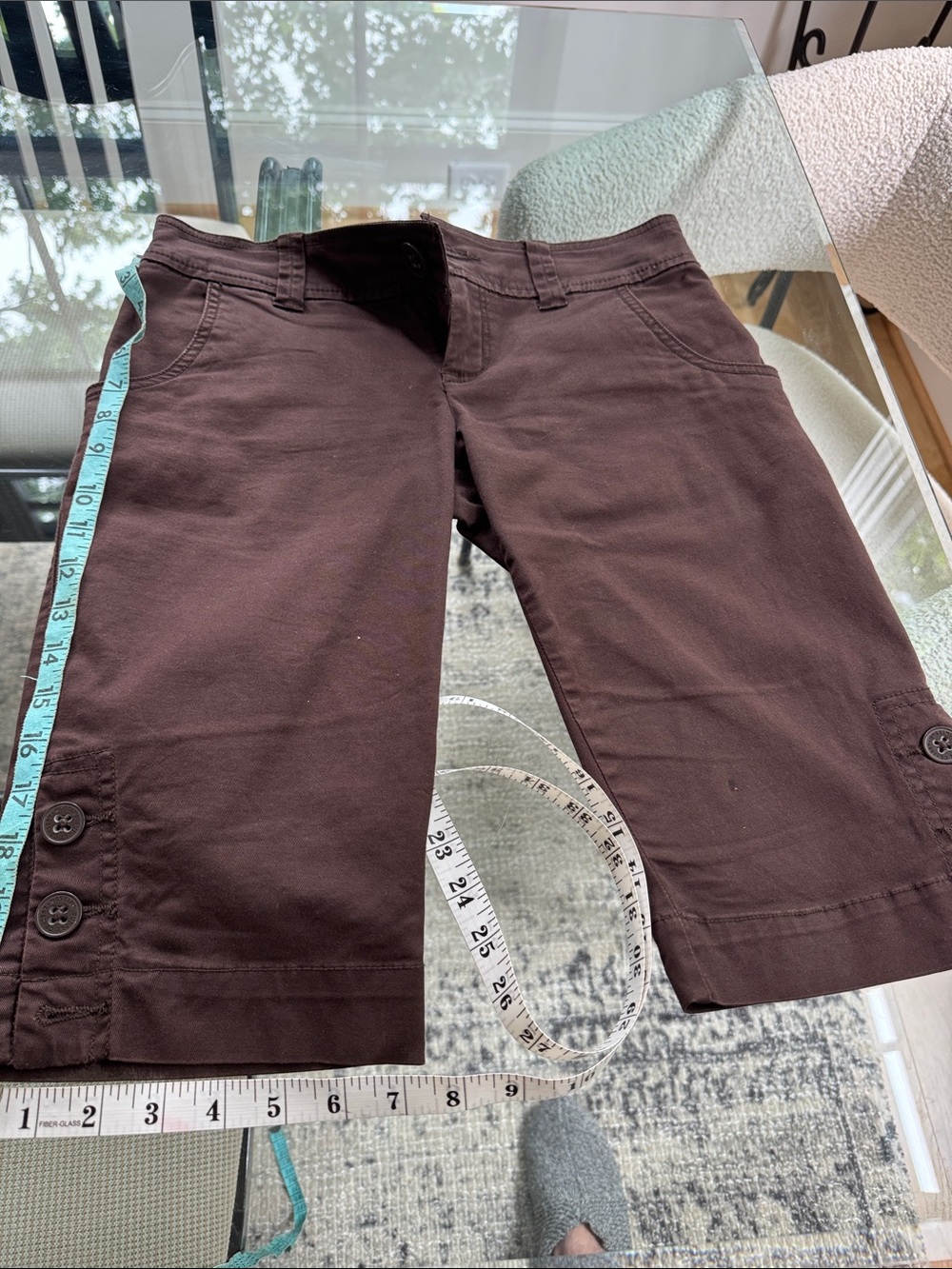 Mossimo Supply Co. Brown Pants with Red Label Details
